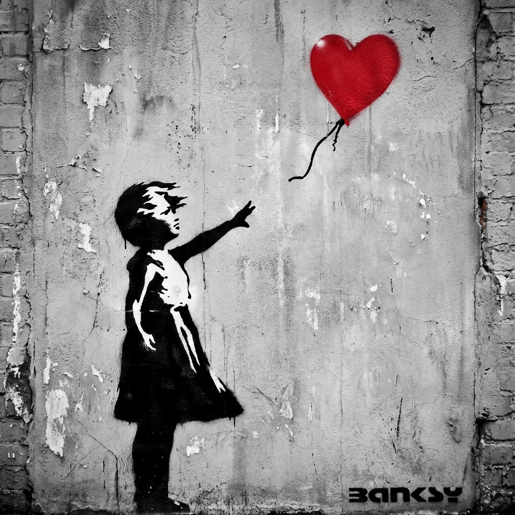 Banksy Style Art